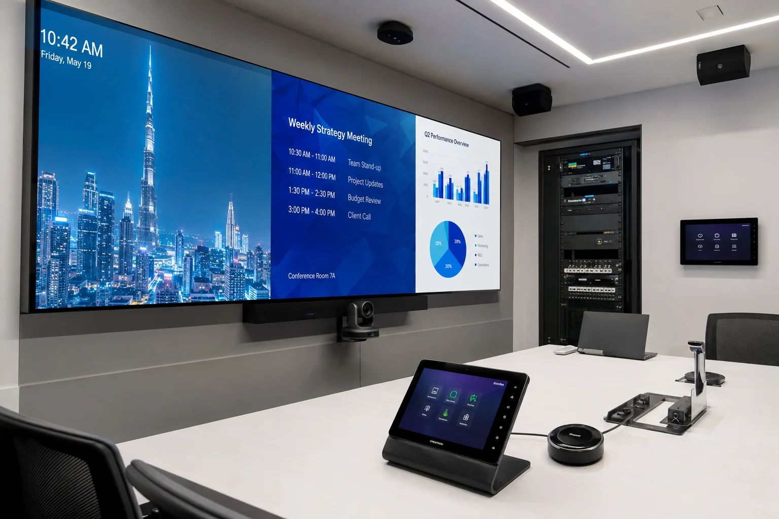 Modern Boardroom AV Setup